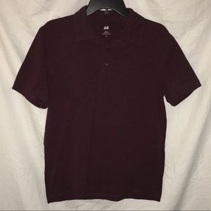 Maroon H&M slim fit polo